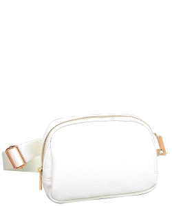 Fashion Fanny Pack Belt Bag ND122 WHITE
